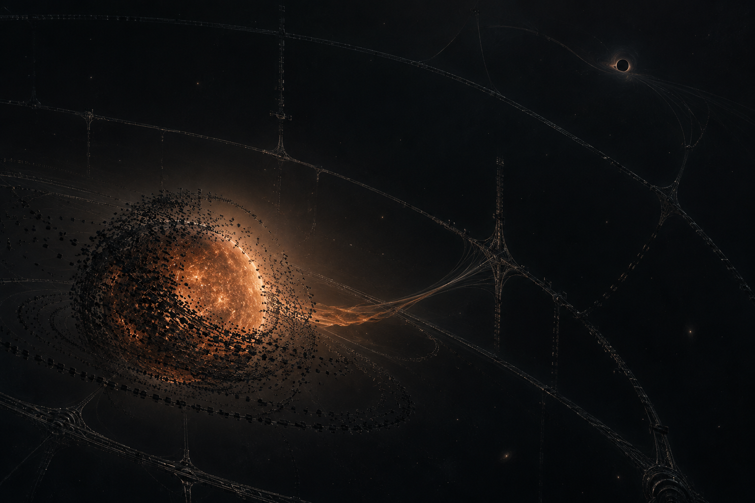 A star being dismantled in a dark universe